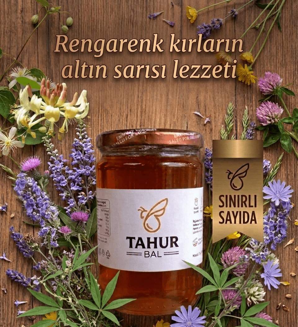 Açık altın renkli çiçek balı dolu cam kavanoz